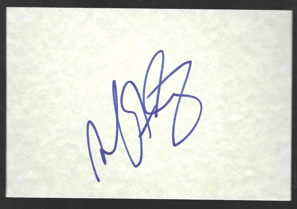 Michael Finley autograph signed index card