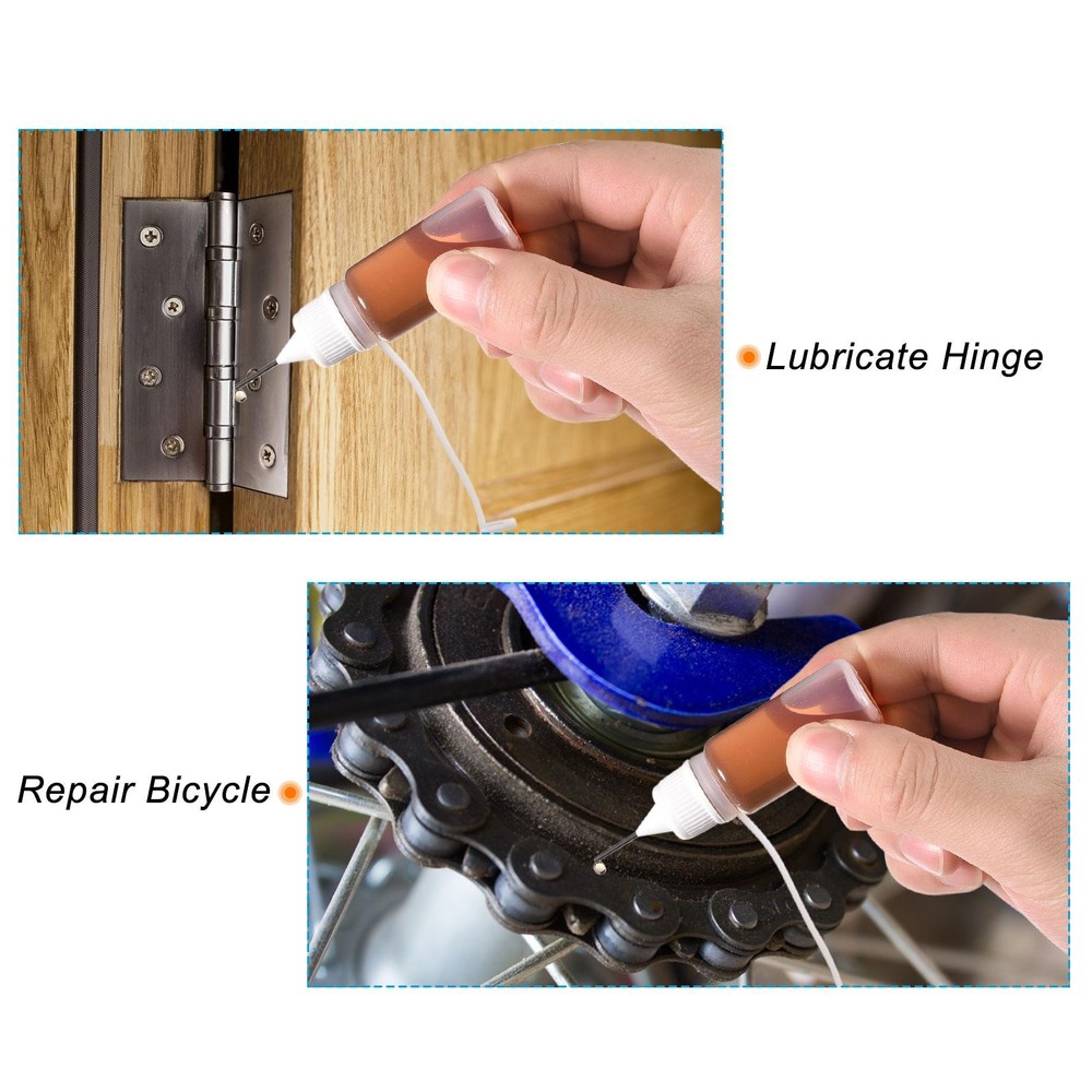 Needle Tip Bottle Precision Plastic Applicator 10ml White Hood 10pcs