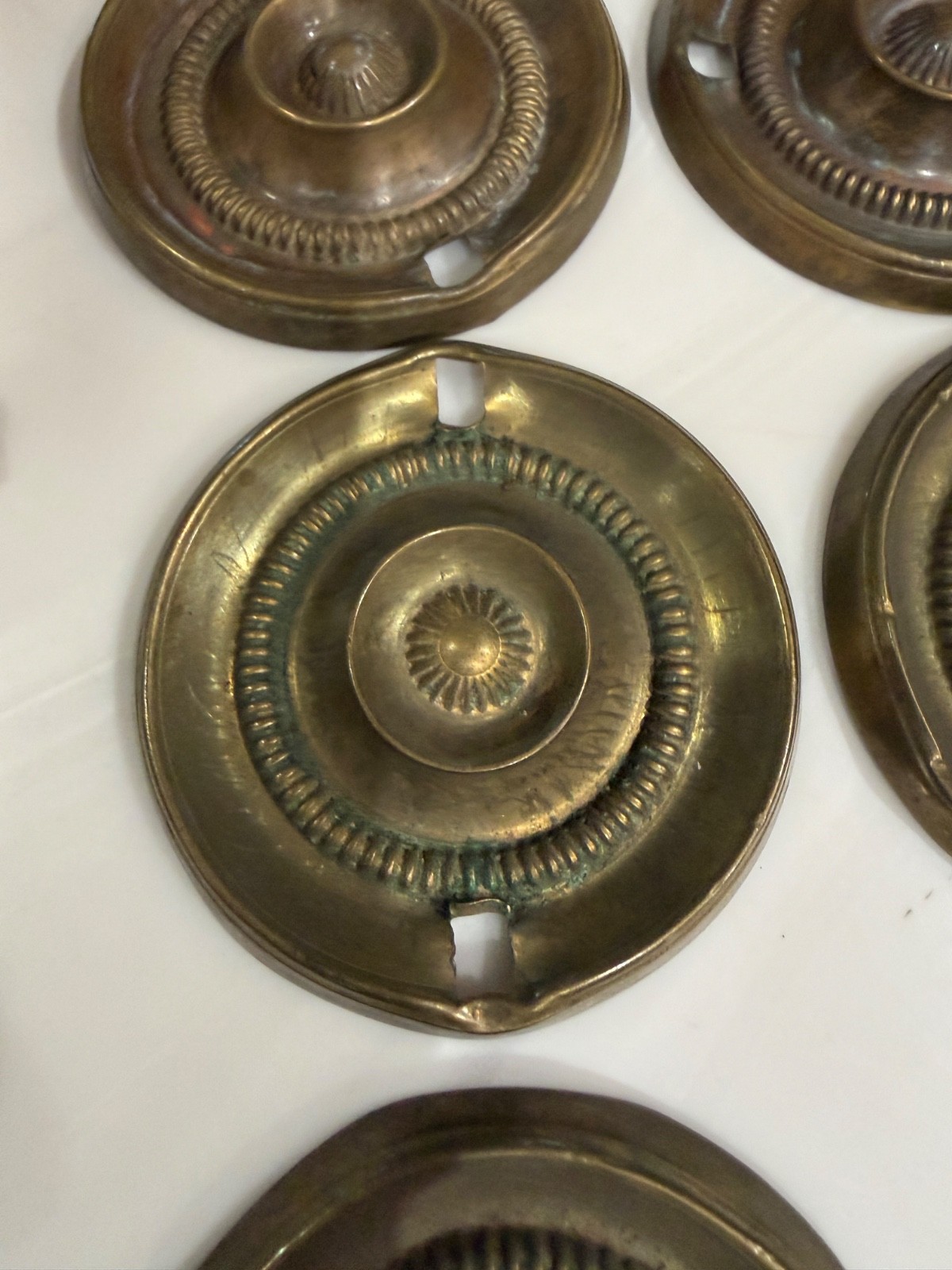 antique Hepplewhite round bail pulls 1810 English George parts restoration set