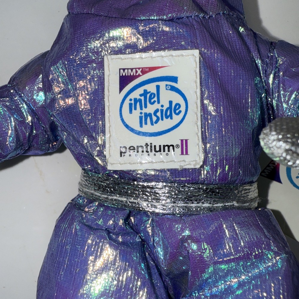 Vintage Intel Inside BUNNY PEOPLE 1997 Pentium II Processor IT Computer Plush 8”