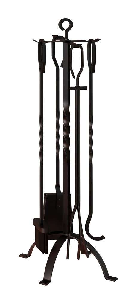 5 Pieces Fireplace Tools Sets Fireplace Accessories Tools Holder with Handles...