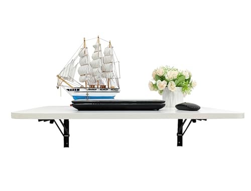 31 "x22.8 Wall Mounted Folding Table with Foldable Bracket, Suitable for White