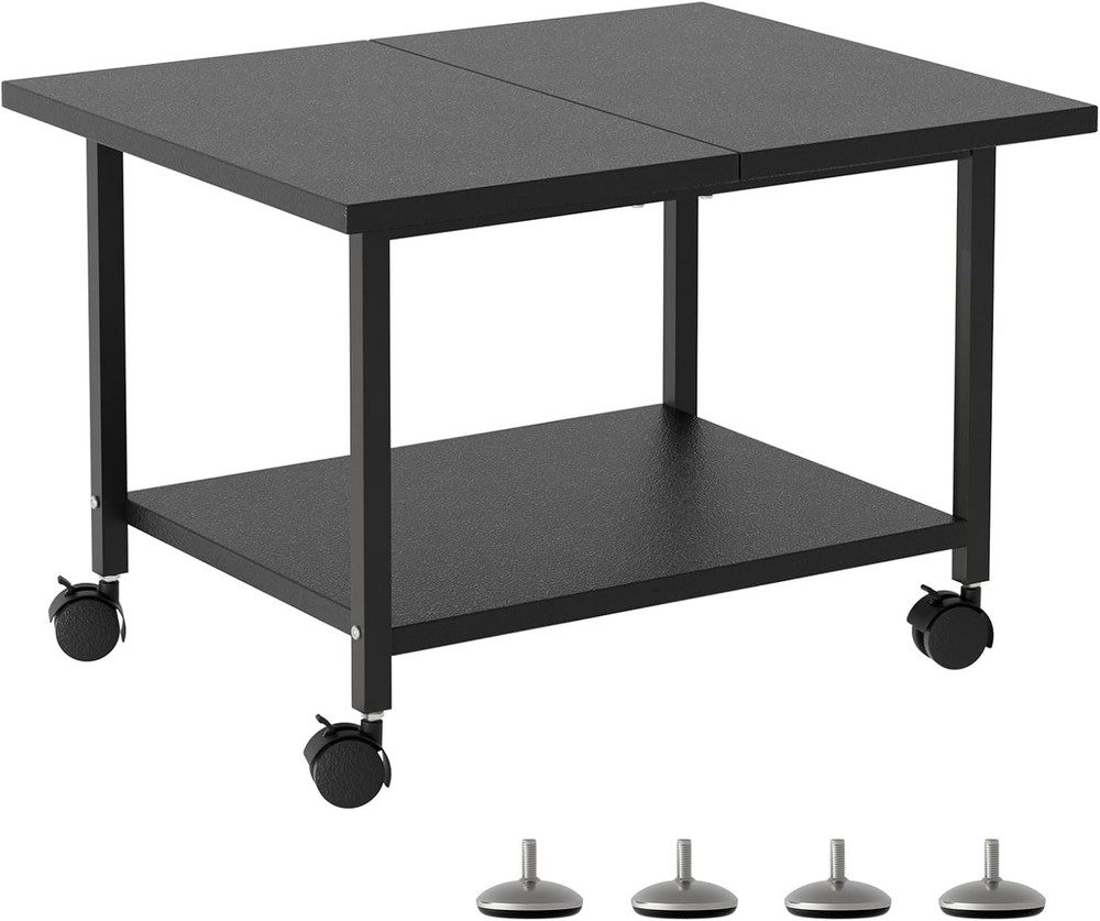 Printer Stand W/ Storage Under Desk Shelf Desktop Printer Stand Organizer