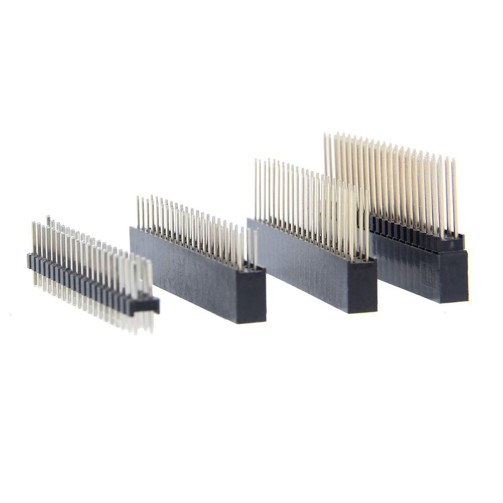 40 Pin Stacking Female Header Kit for Raspberry Pi GPIO Extensions – 2x20 Pack