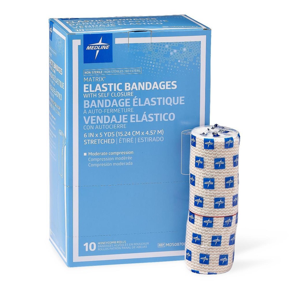 Matrix Elastic Bandages, 6" x 5 yd, Box
