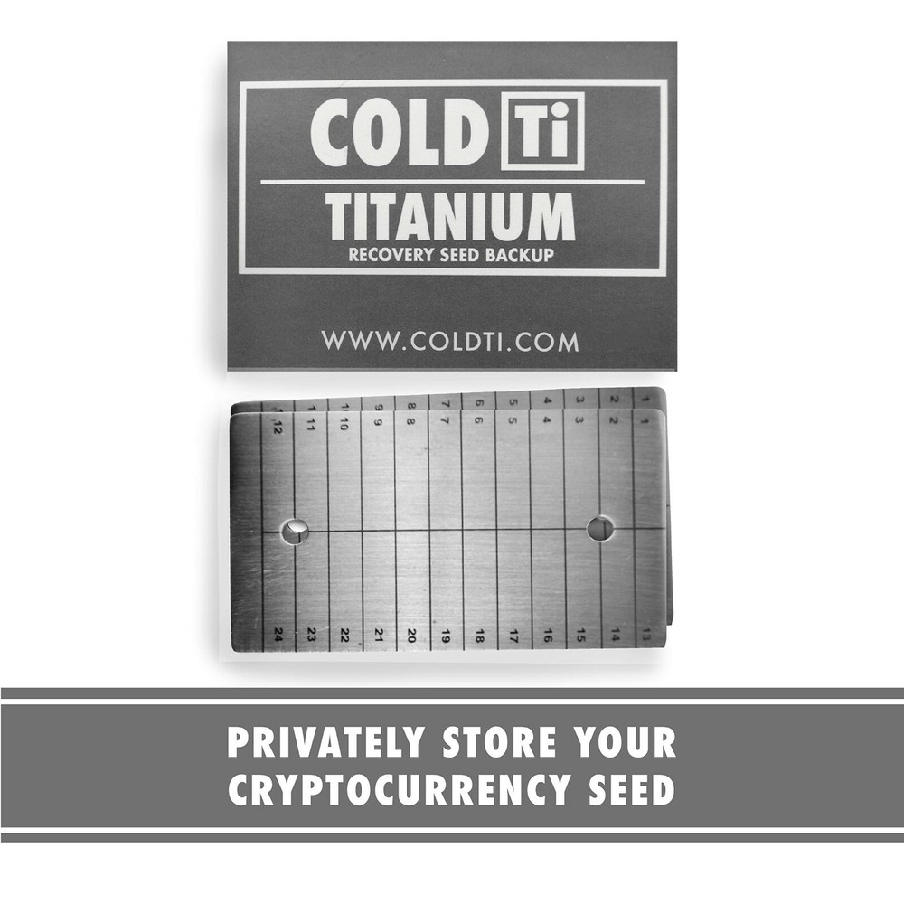ColdTi - Titanium Crypto Seed Plates for Cold Storage (with Numeric Punches)