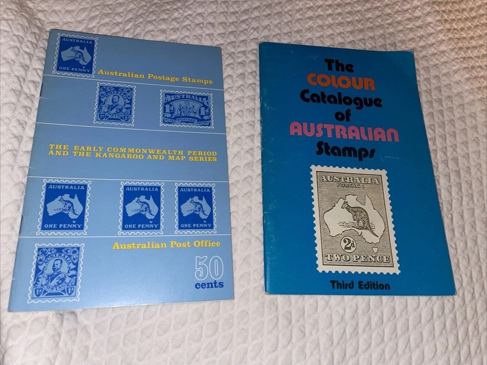 AUSTRALIAN POSTAGE STAMPS 1973 Early COMMONWEALTH + Color Catalog 3rd Ed Books