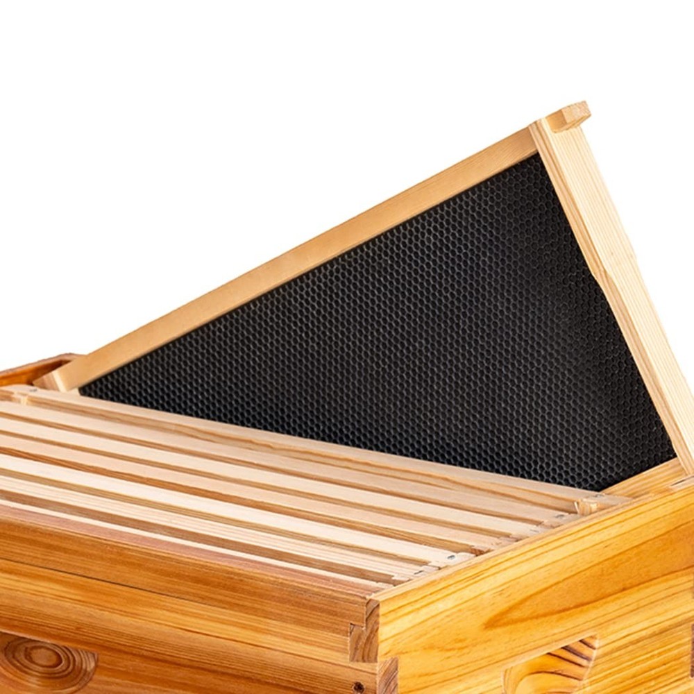 Deep Brood Beehive Frames with Wax Foundation, 10 Pack Honey Bee Frames with ...