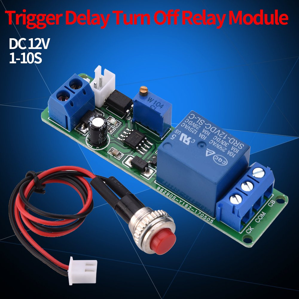 Timer Relay Module, DC 12V Adjustable Timer Delay Turn Off Module Timing Relay T