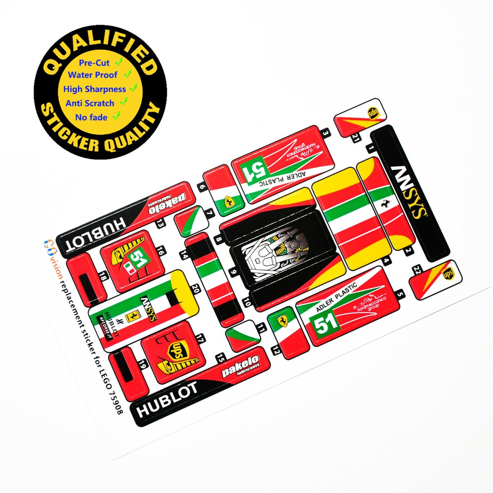 Replacement sticker for set 75908 Precut sticker