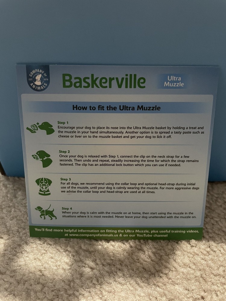 Baskerville Ultra Muzzle Black Size 5 New