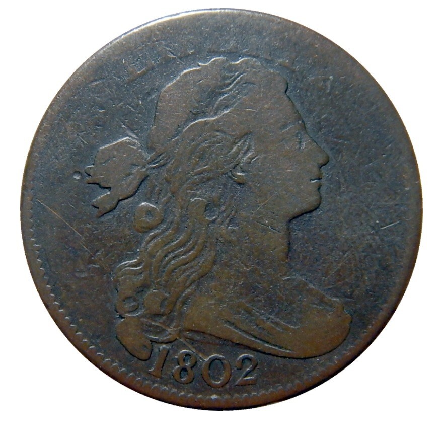 1802 Large Cent Draped Bust Triple Zero Fraction 🔥🔥🔥