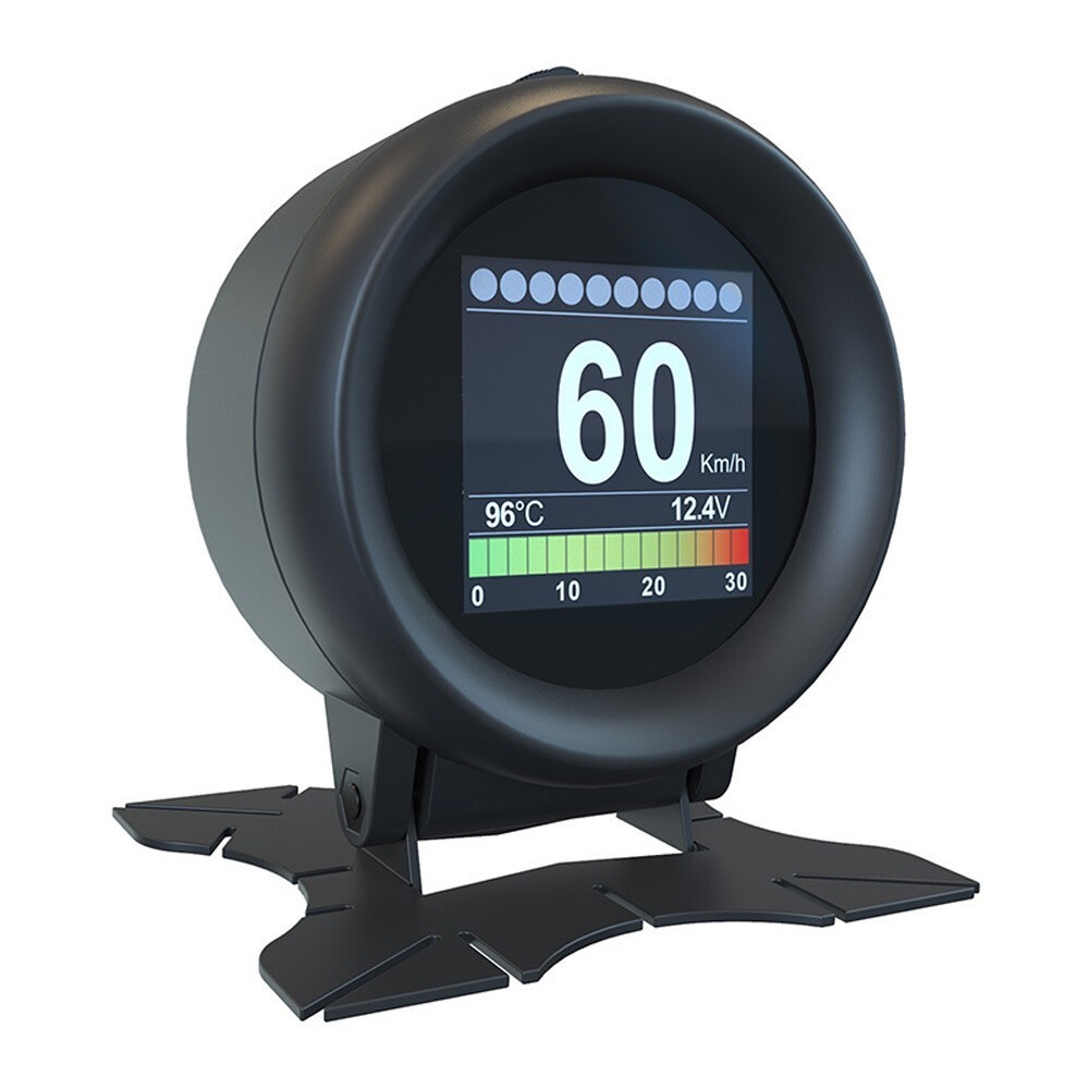 Car HUD Computer OBD2 Digital Speedometer & Water Temperature Indicator Display