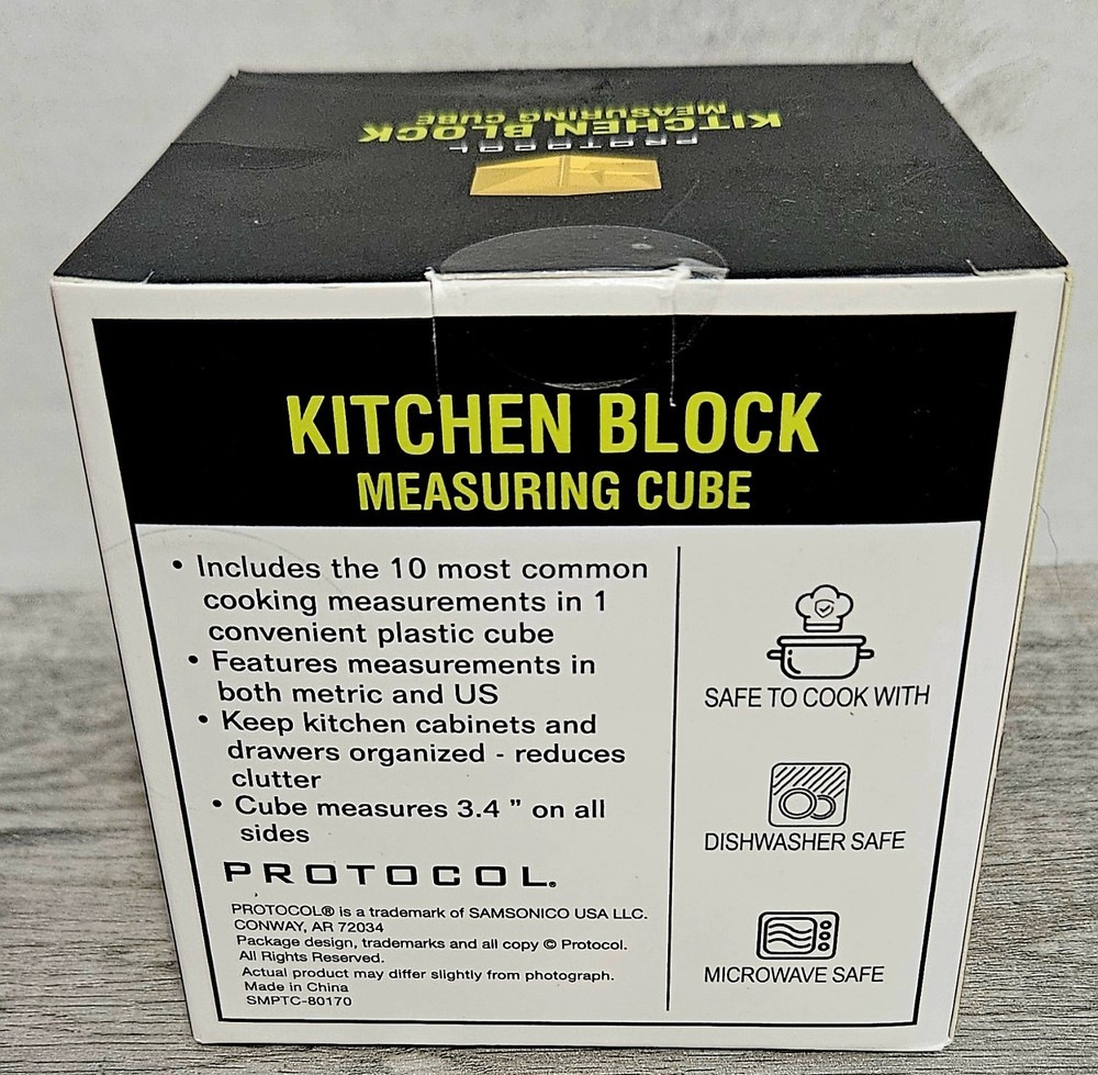 Protocol Kitchen Block Measuring Cube. Yellow