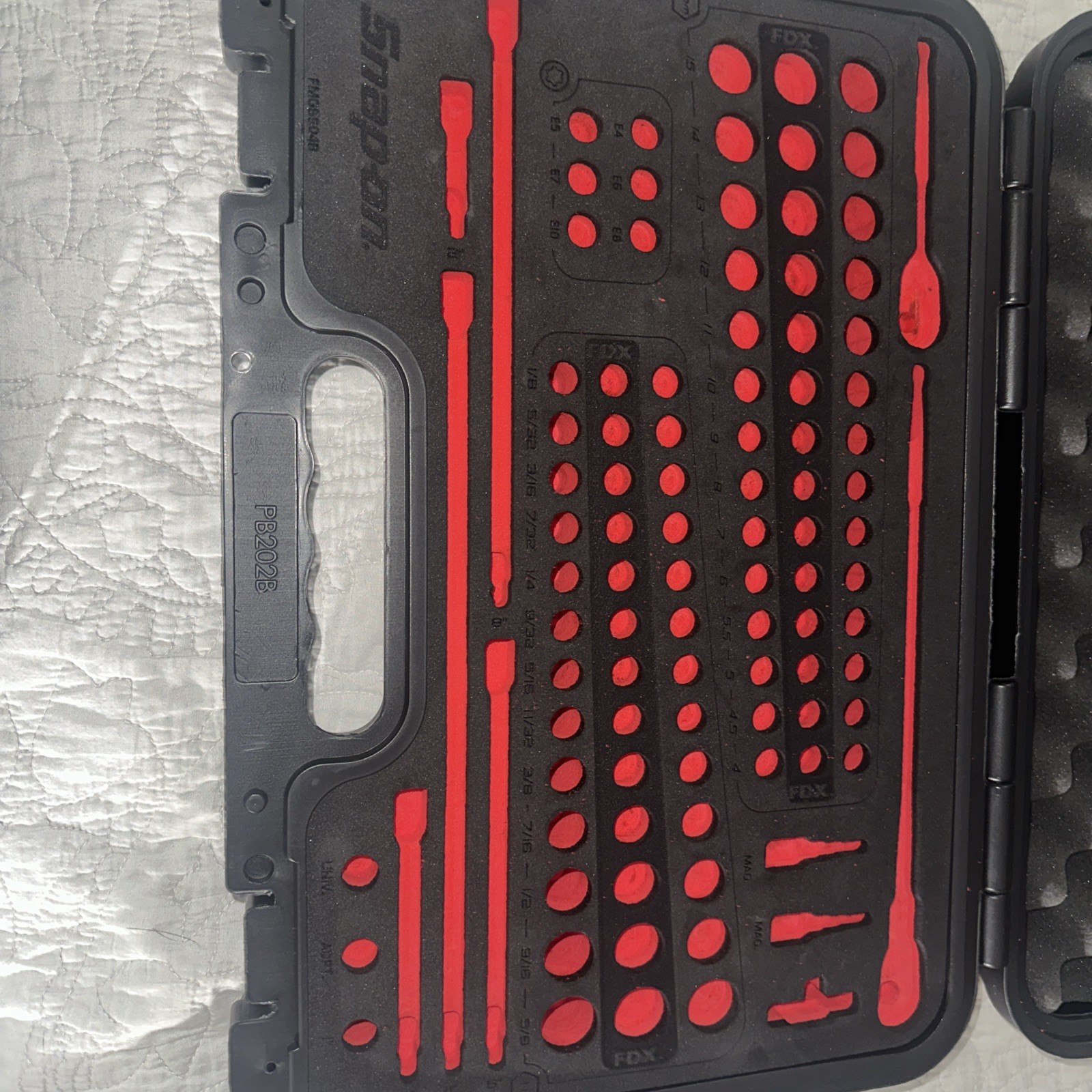 Snap-on Tools 1/4” Dr Metric SAE FDX Ratchet Storage CASE ONLY 1100TMPBFR