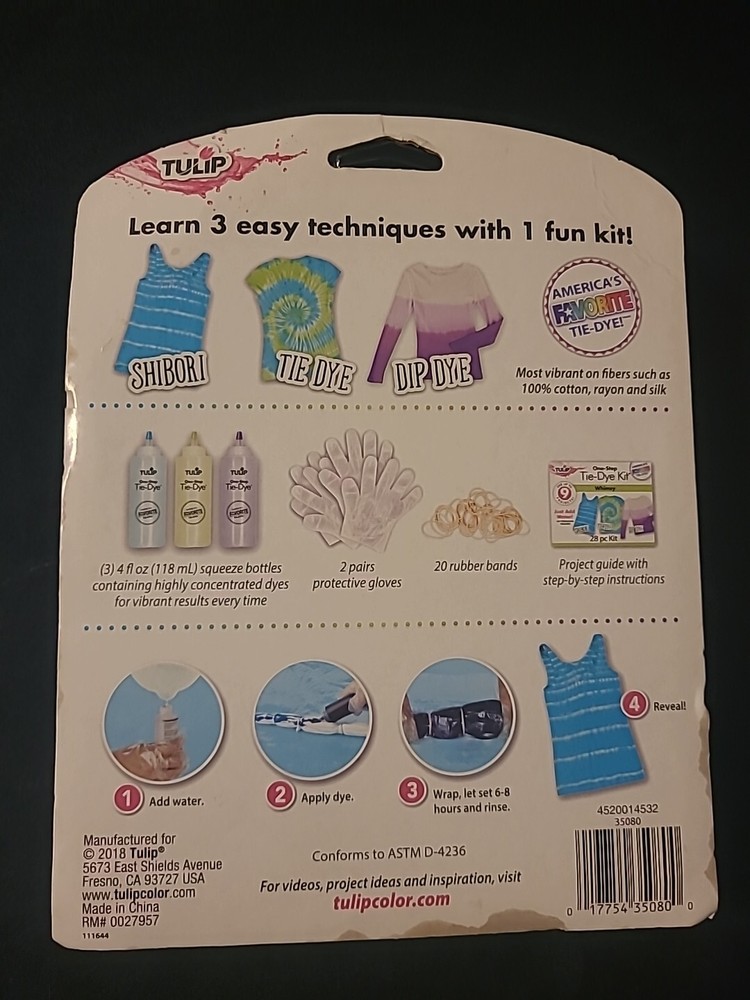 Tulip® Whimsy One-Step Tie-Dye Kit®, Basic Supplies, 28 Piece Kit .