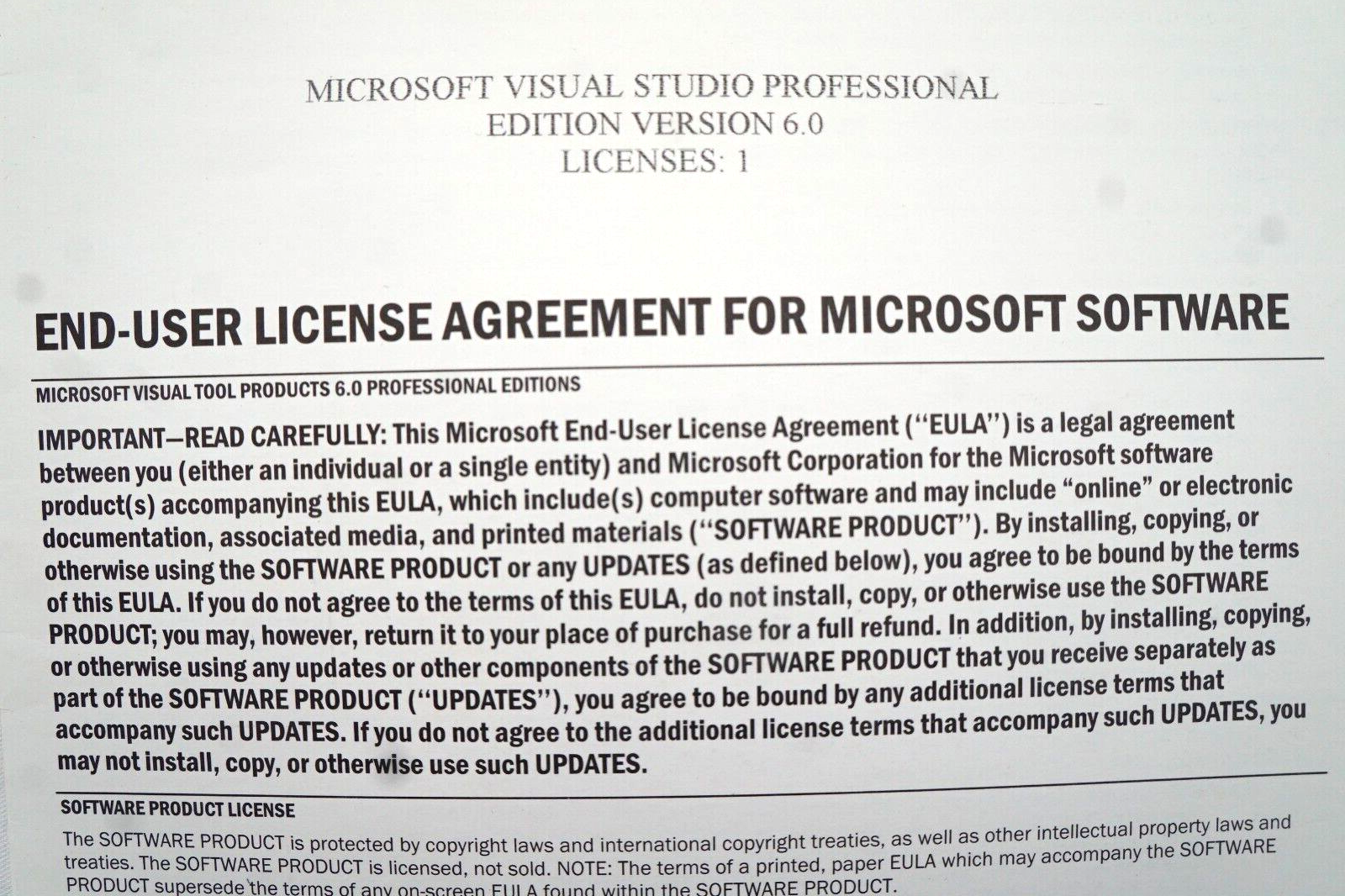 Microsoft Visual Studio Professional 6.0 6 PRO FULL VERSION Windows BASIC C++