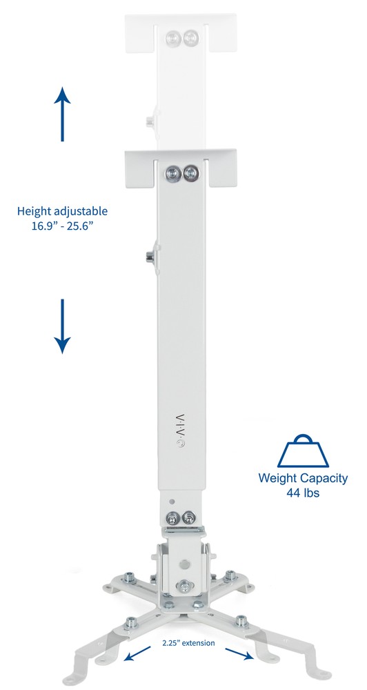 VIVO Universal Adjustable Wall Ceiling Projector Mount Extend Length Projection