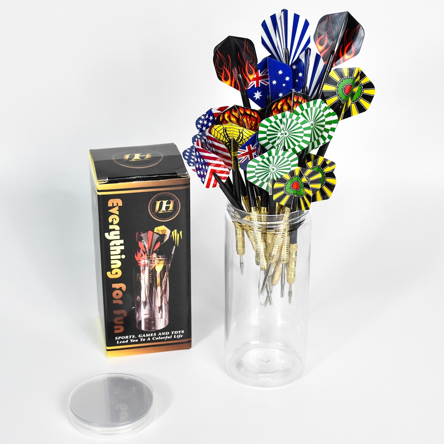 Steel Tipped Darts Set for Dart Board - Professional Metal Tip Dart Set 24 Packs