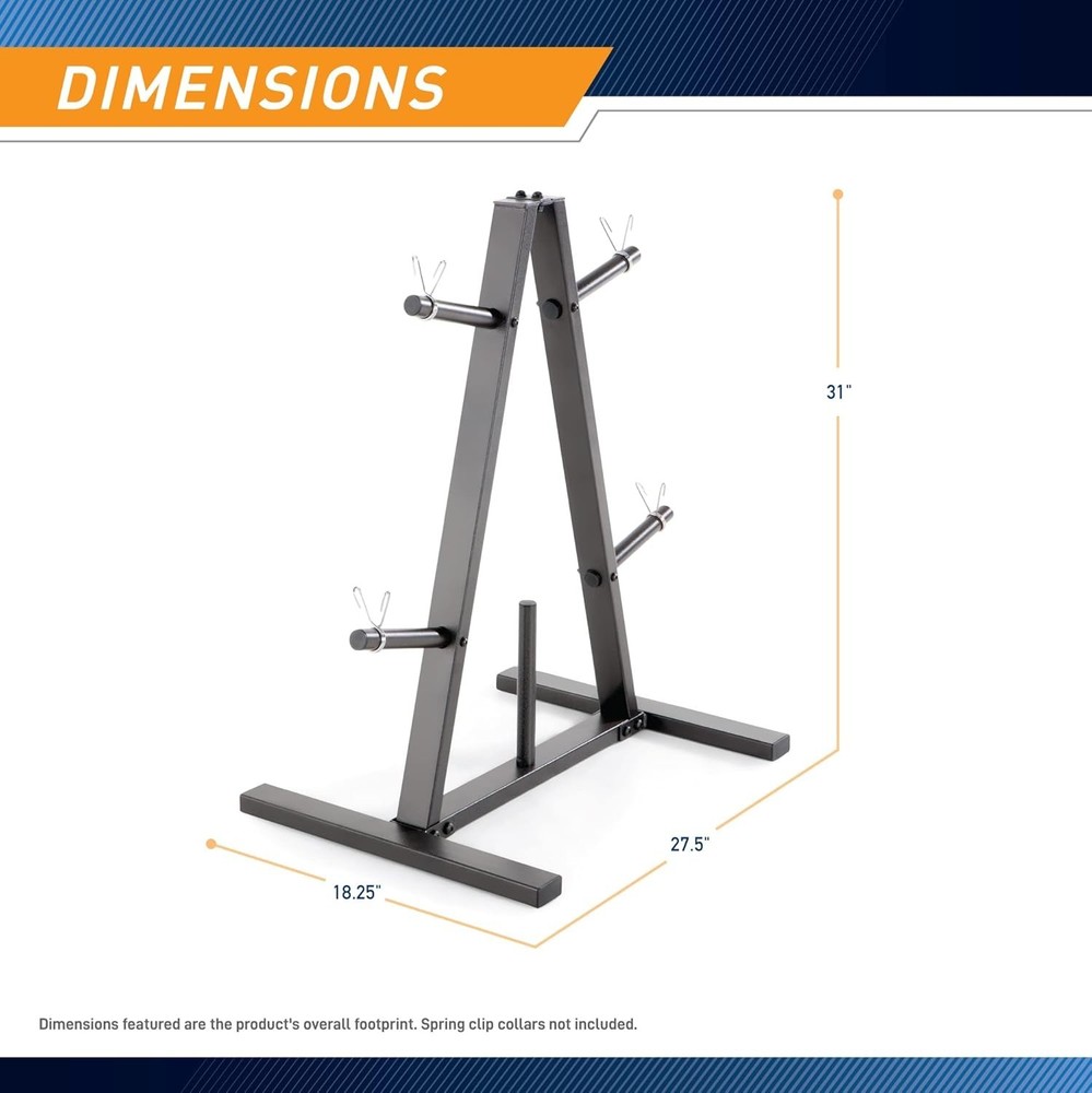 Alloy Steel Weight Plate Storage Rack - Triangular Design for Space Efficiency