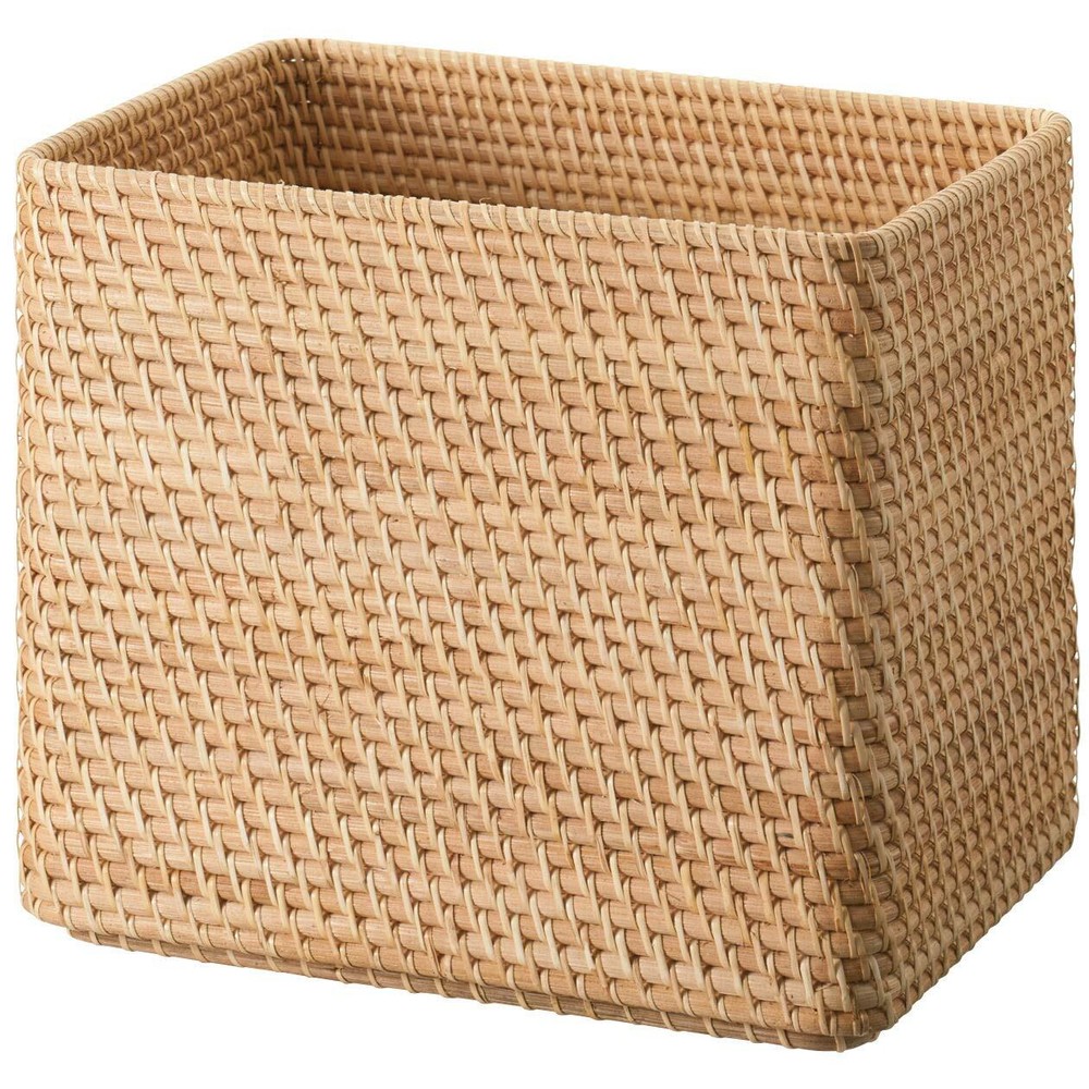 MUJI Overlapping Rattan Rectangular Basket Extra Large (V) Approx. Width 36 x De