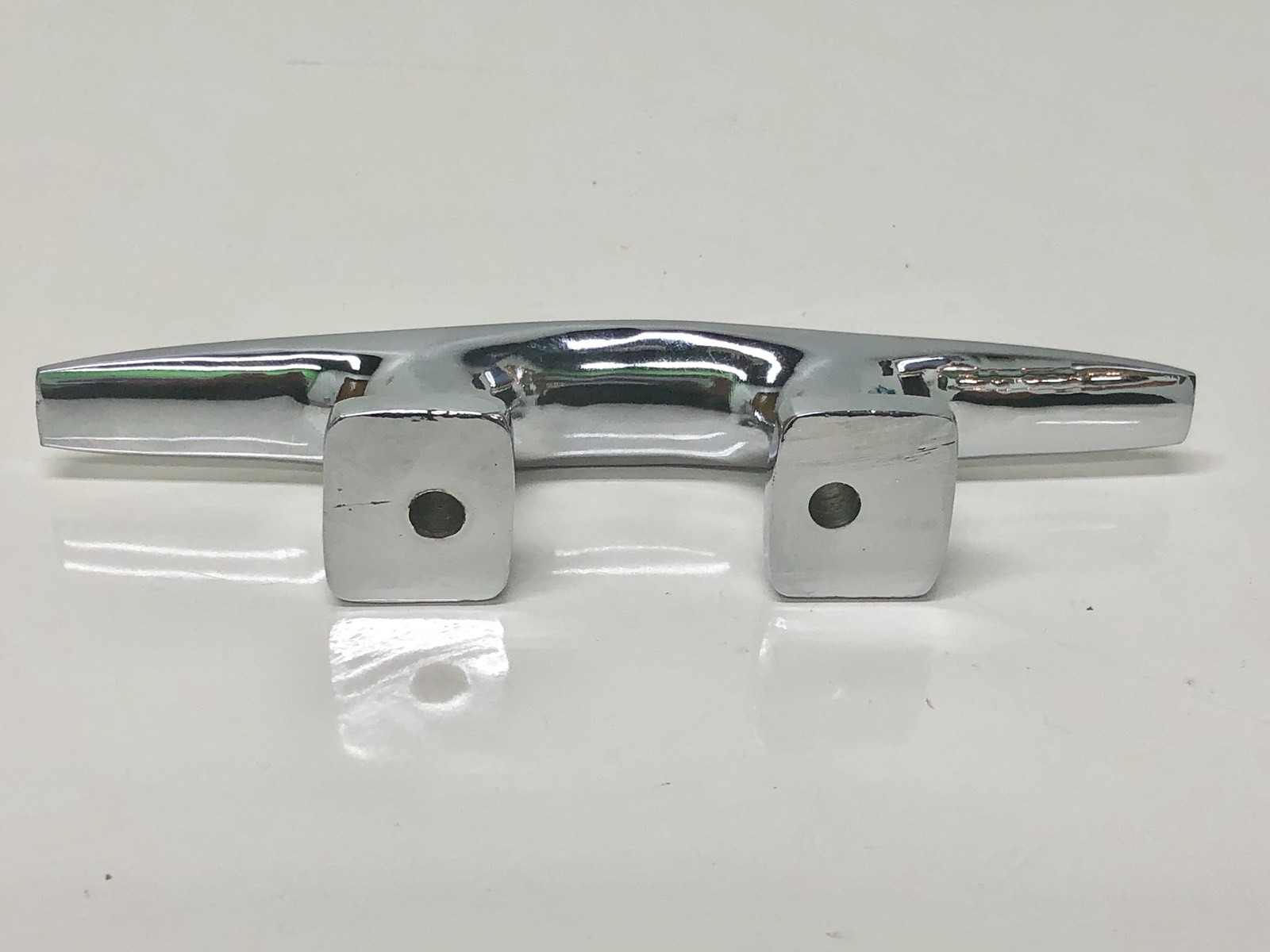 PAIR (2 qty) NEW 6-1/4" CHROME PLATED HEAVY BOAT CLEATS~ROPE TIE DOWNS~MARINE