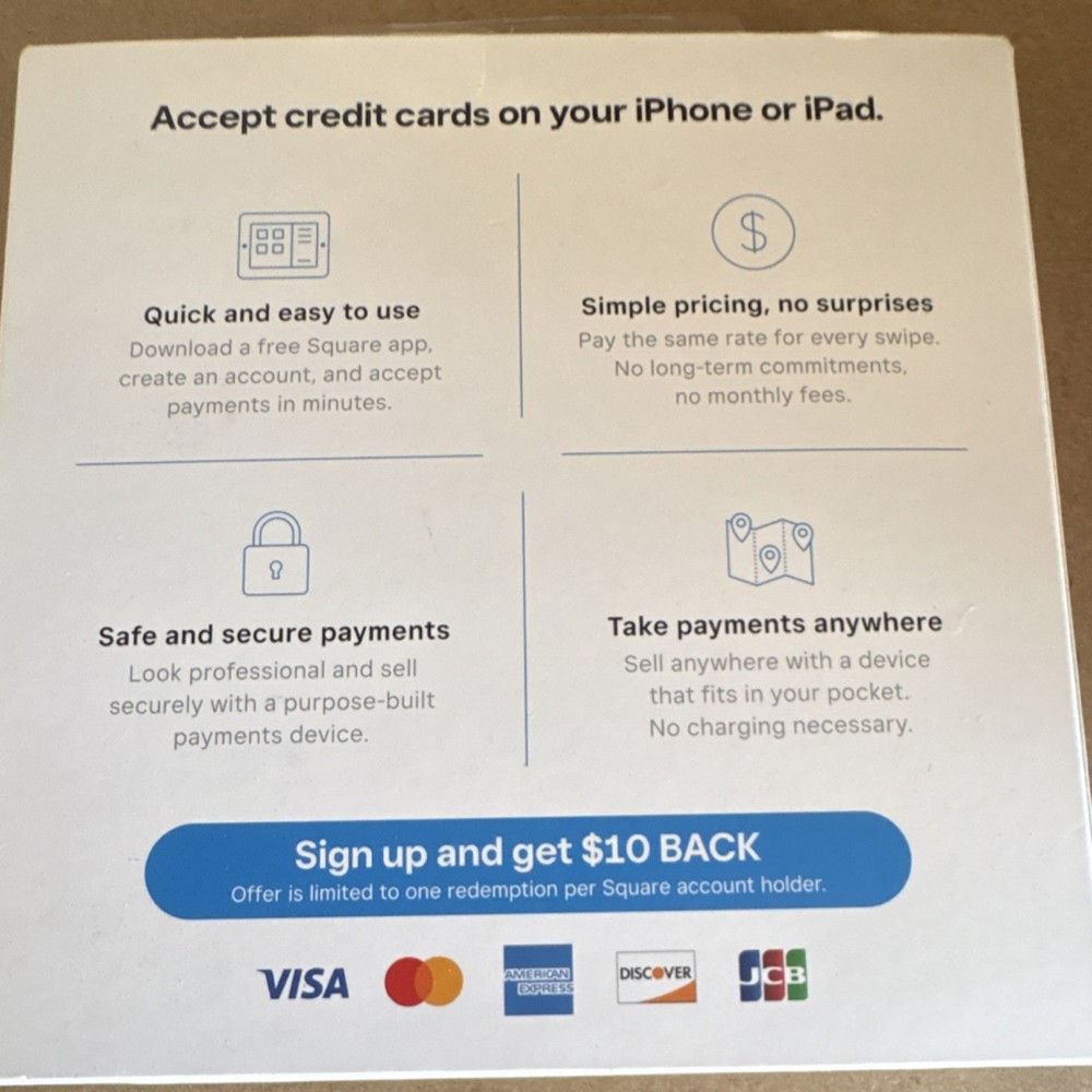 Square Reader for Magstripe Lightning Credit Card Reader for iPhone iPad