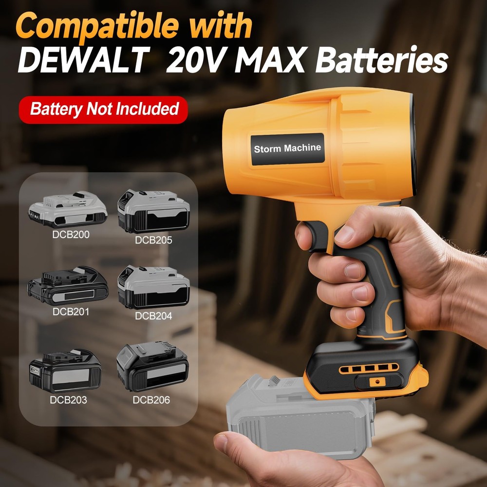 Cordless Leaf & Dust Blower Compatible with DEWALT 20V Battery(Tool Only，No B...