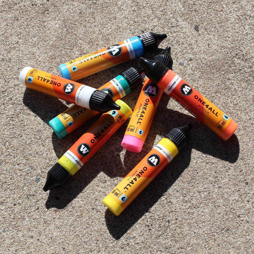Molotow ONE4ALL Acrylic-based Paint 30ml Refill Graffiti Art Supplies Markers