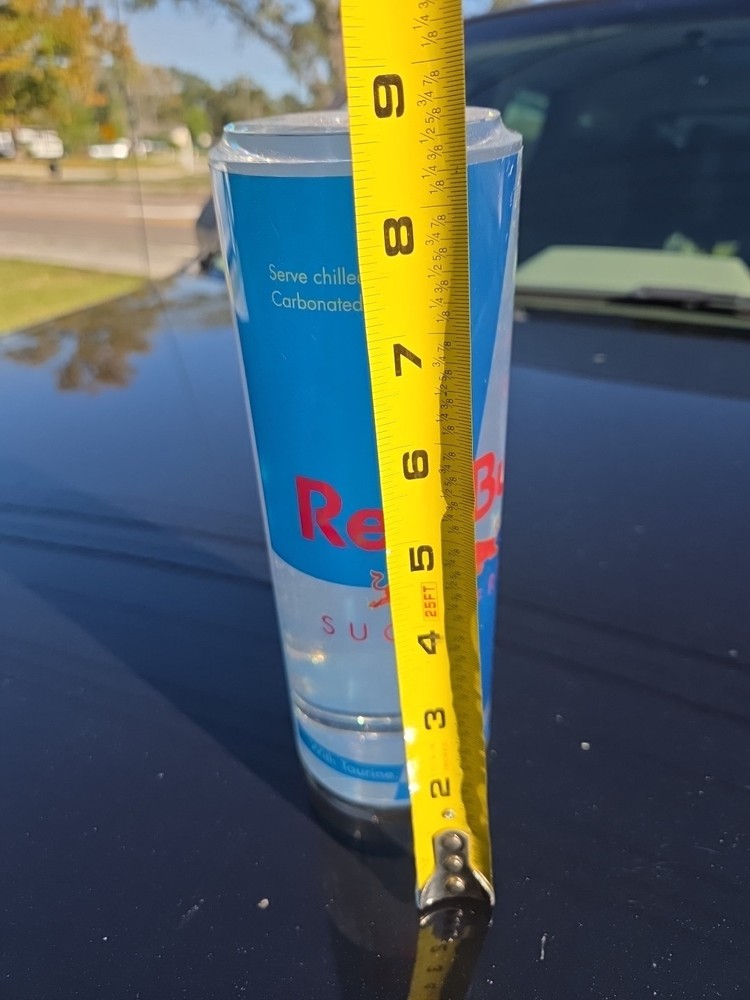 Red Bull Solid Acrylic Lucite Can Display Missing Base