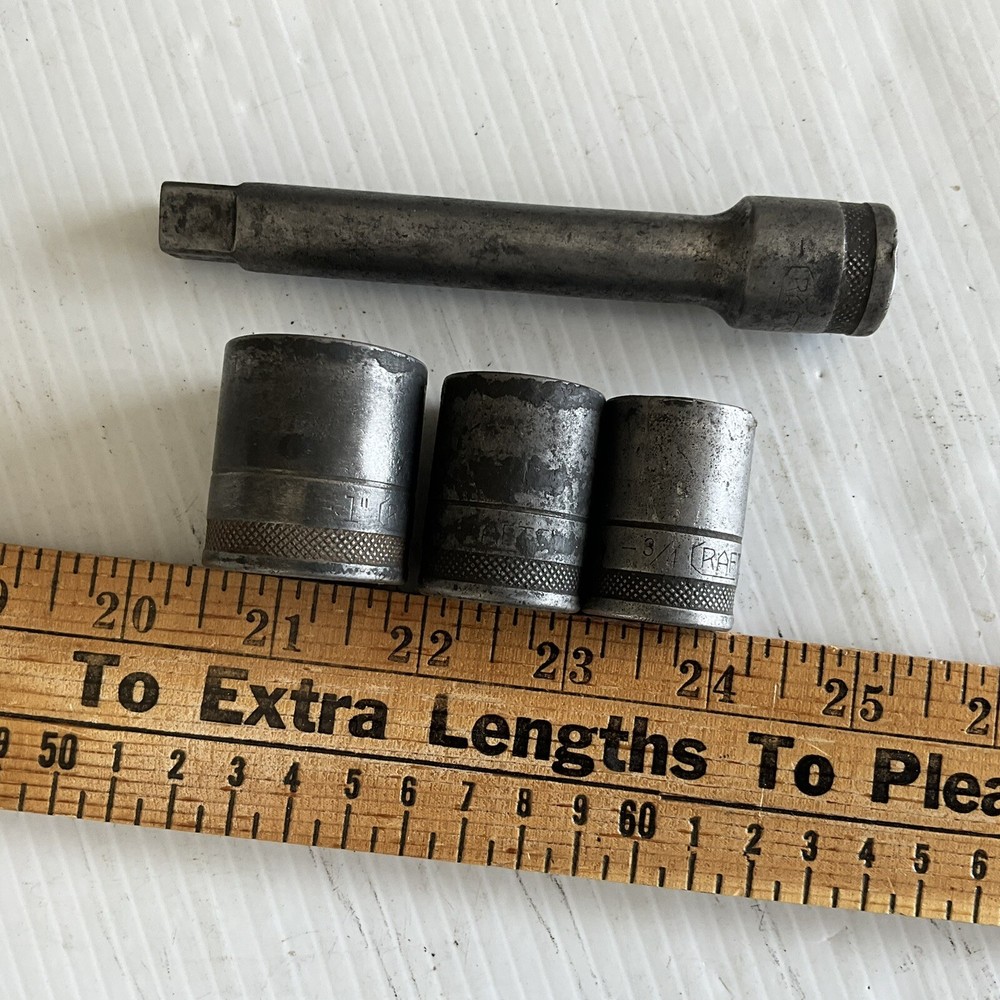 Craftsman Underlined BE Series Socket Set With Extension 1/2”drive