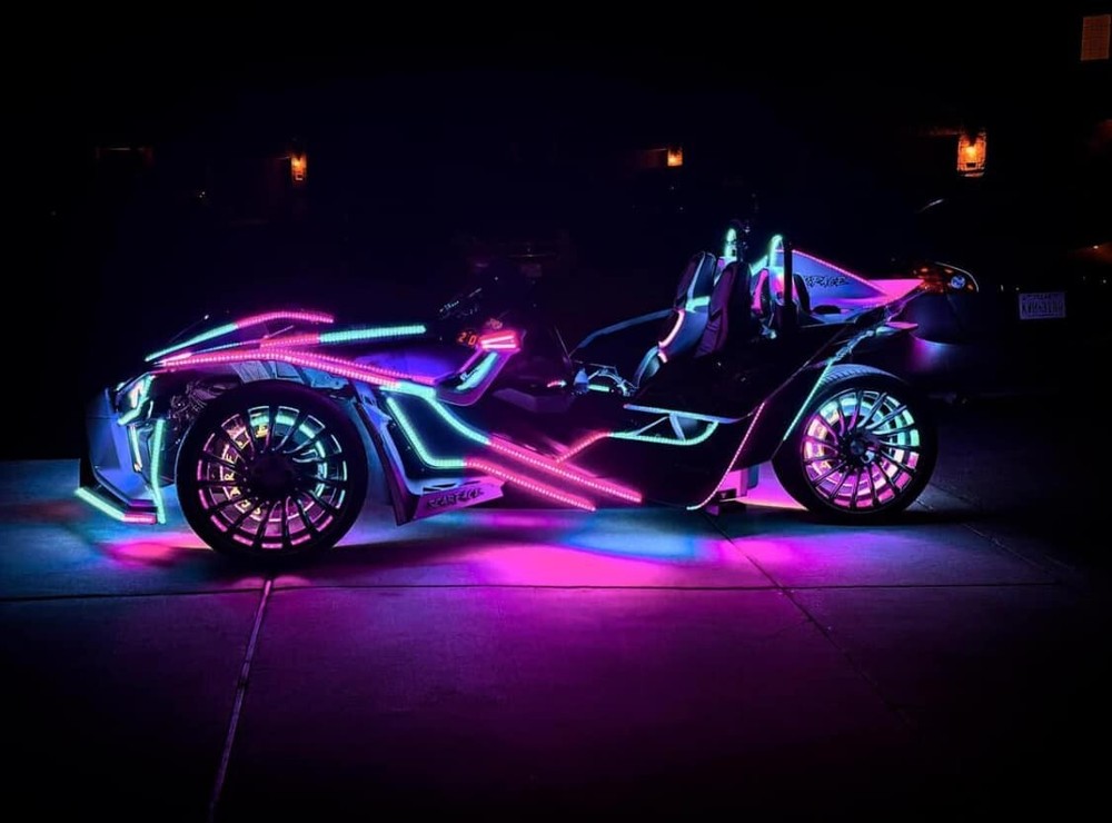 8PCS 4FT SET Single Row LED Chasing Flow IP68 LED Strips Lights Bluetooth+Remote