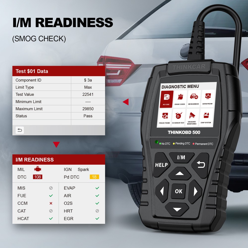 THINKOBD500 Automotive OBD2 Scanner Car Diagnostic Tool Code Reader Engine Fault