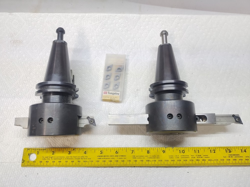 Pair Of Madison CAT40 Boring Tools With Inserts