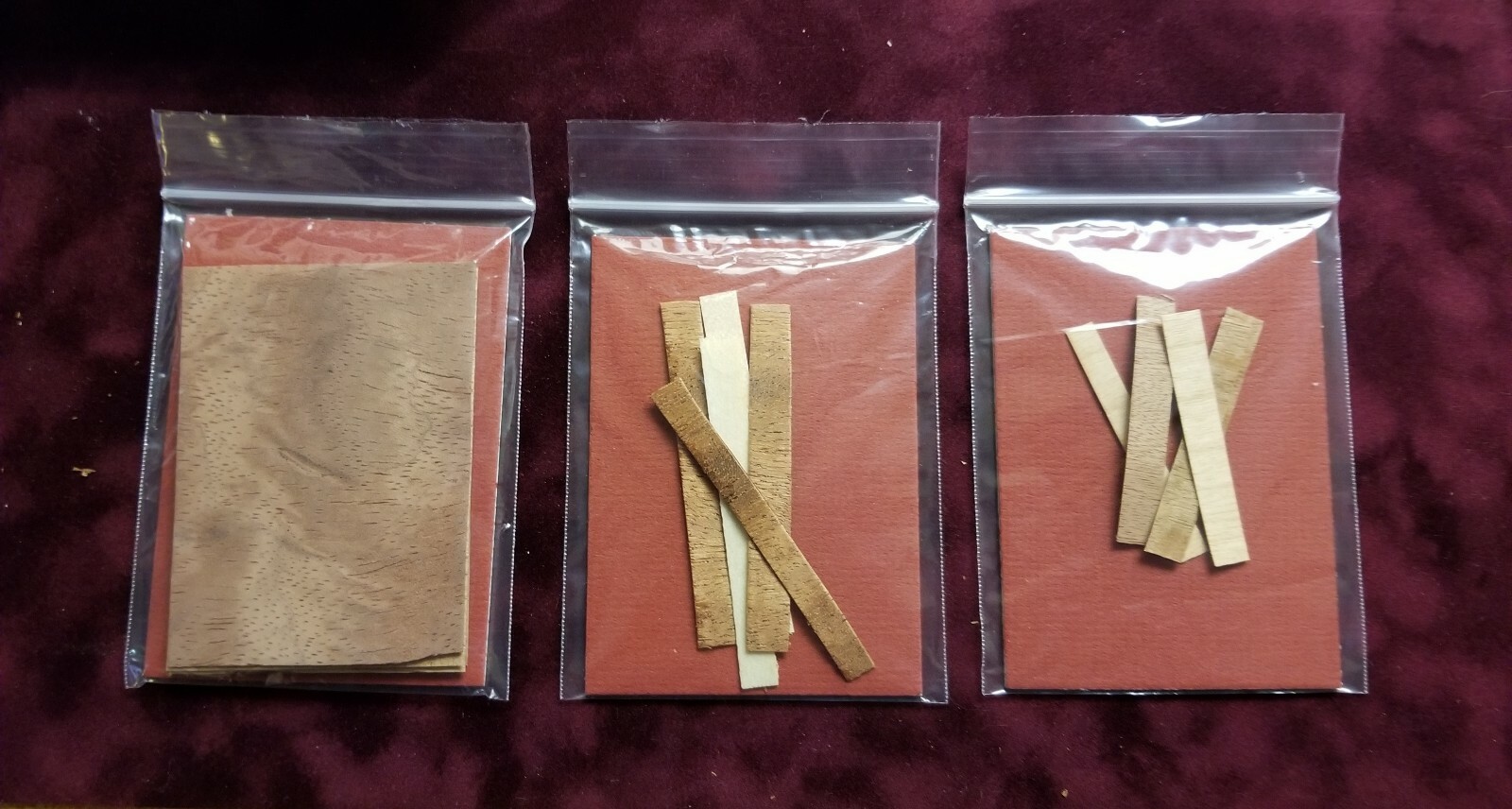 10) REAL WOOD GUITAR SHIMS ASSORTMENT 5) NUT SHIMS, 5) SADDLE SHIMS