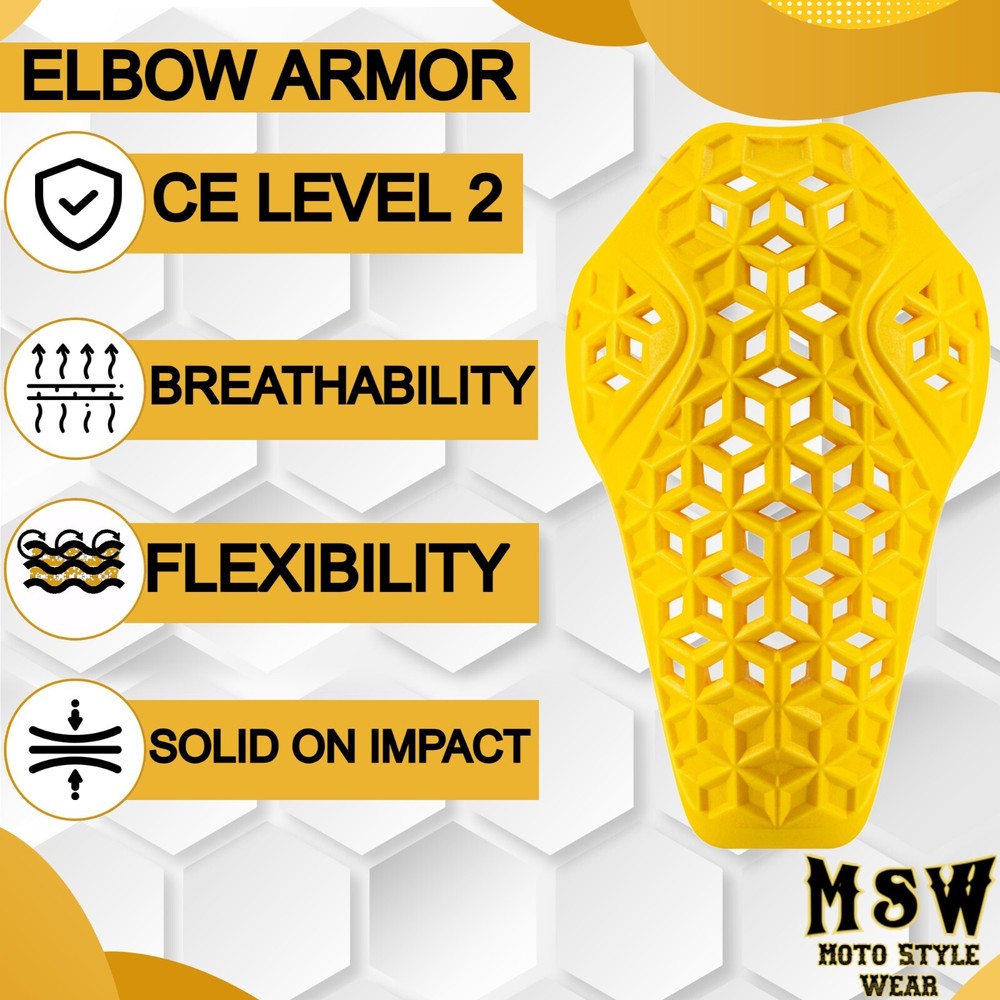 CE-2 Rated Elbow Armor for Motorcycle Jacket