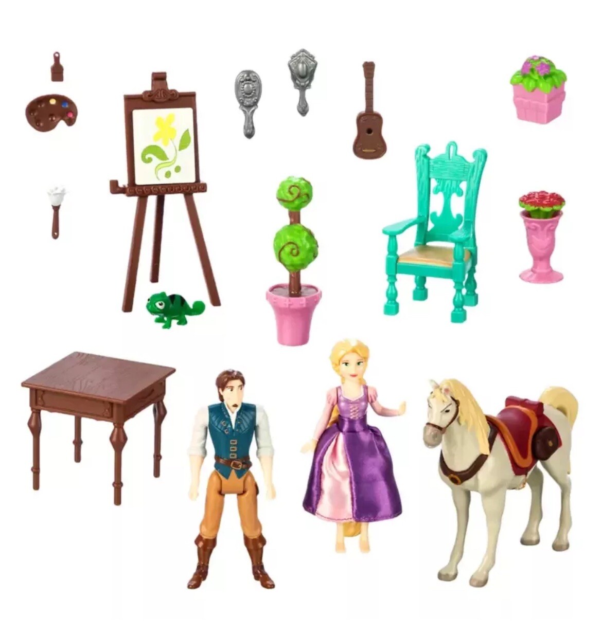 Disney Parks 2024 Tangled Rapunzel Tower Playset Flynn Maximus NEW