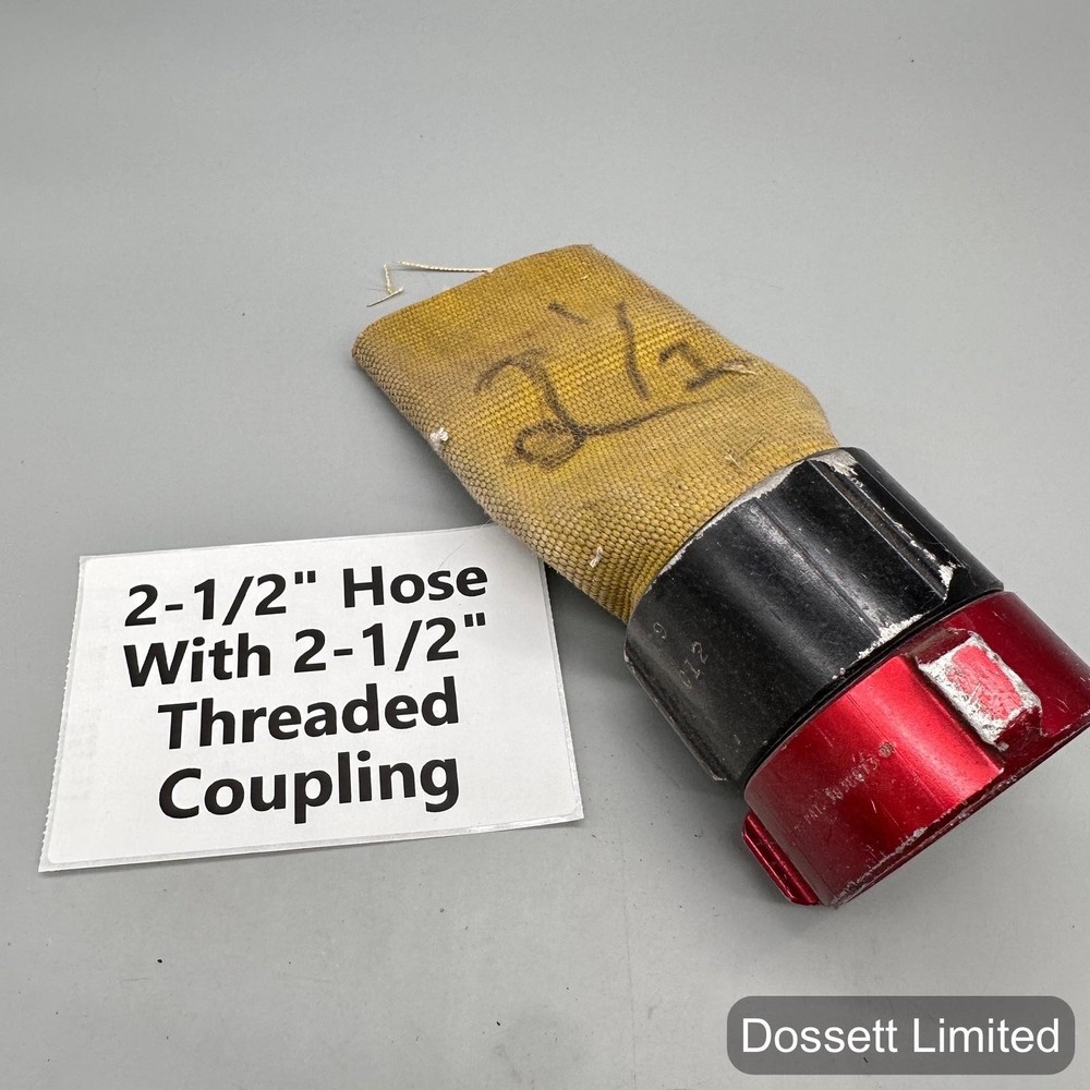 2.5" Fire Hose with 2.5" Threaded Coupling FM Approved Heavy Duty