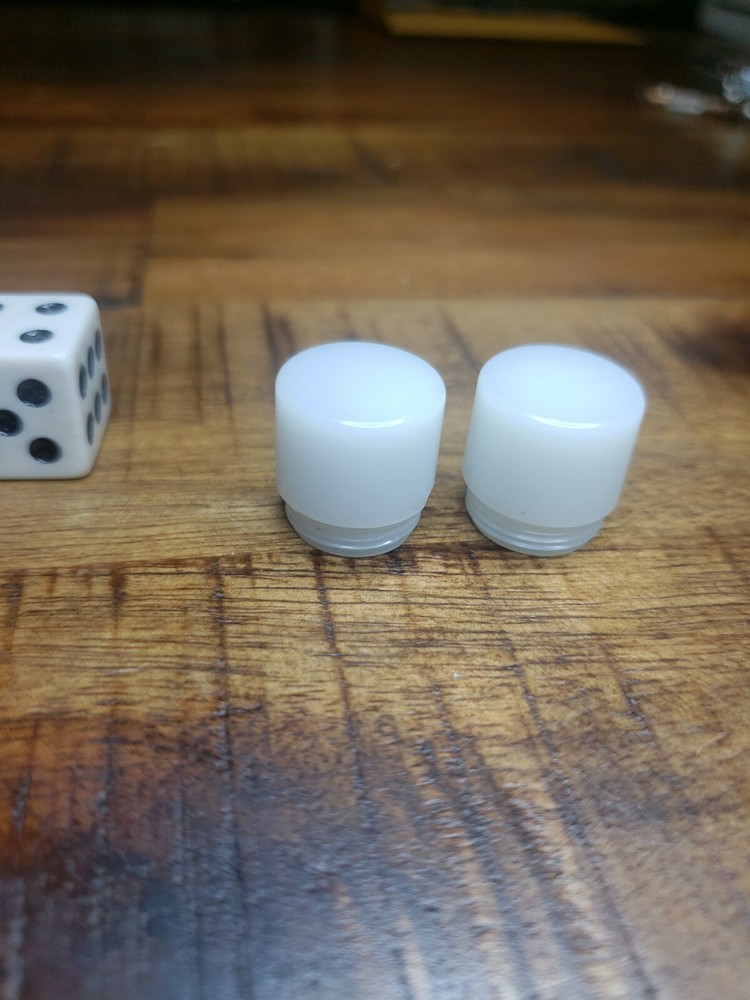 2 White DIALIGHT Dialco 135 Lens Covers. Vintage.