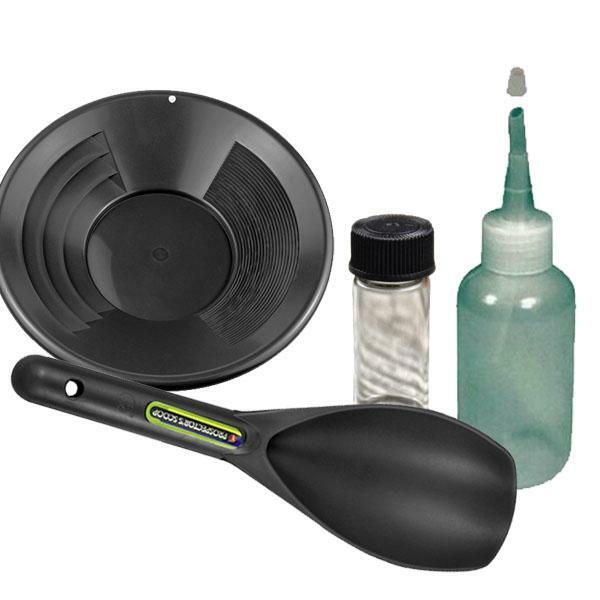 14" Black Gold Pan Panning Kit