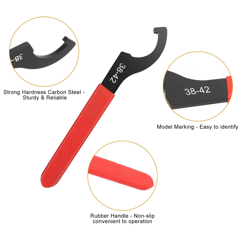 5x Spanner Coilover Wrench Set Shock C-Shape Spanner Adjustable Tool Hook Wrench