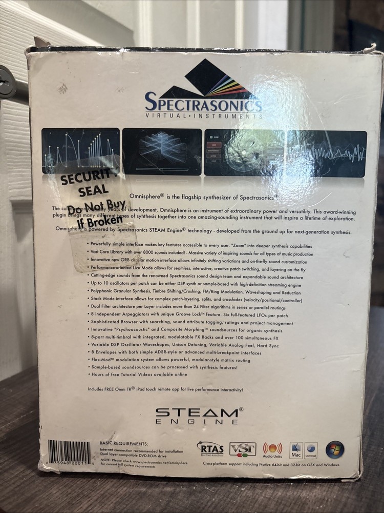 Spectrasonics Omnisphere Power Synth 1 Virtual Instruments Software PC 6 Discs