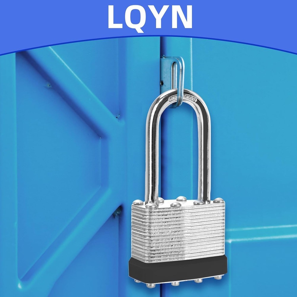 Padlocks with Same Key, 6 Pcs Laminated Keyed Padlock (1-9/16", 40mm),