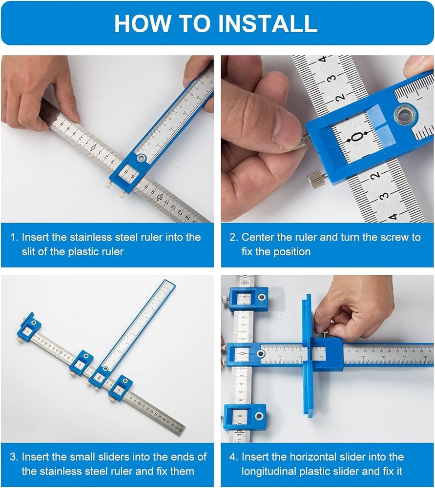 Portable Punch Locator Drill Guide for Precise Cabinet Hardware Installation