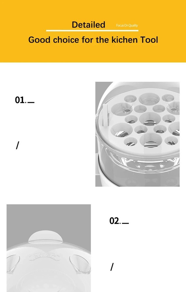 electric egg cooker boiler 7 Automatic Shut Off Multi-Function Custard Breakfast
