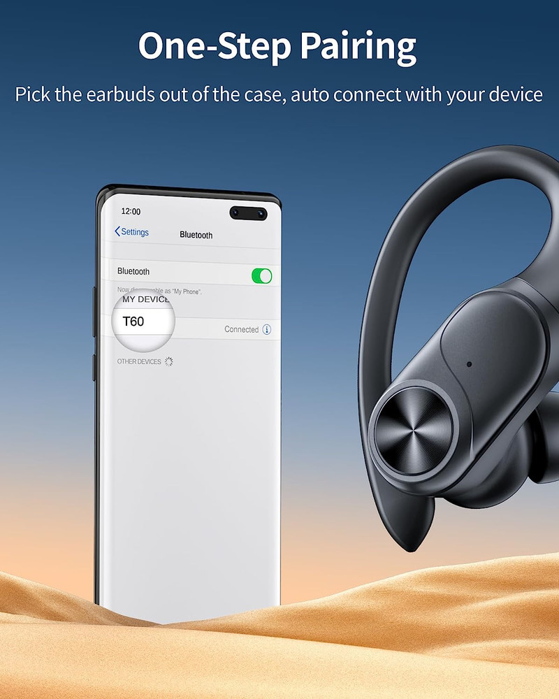Bluetooth Headphones Wireless Earbuds 80Hrs Playtime Wireless Charging Case
