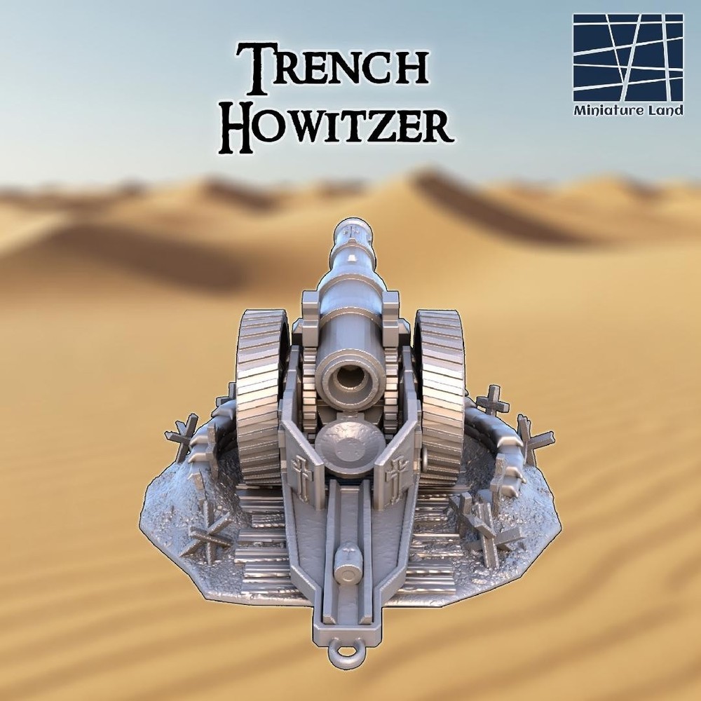 3d Print Trench Howitzer 28mm.