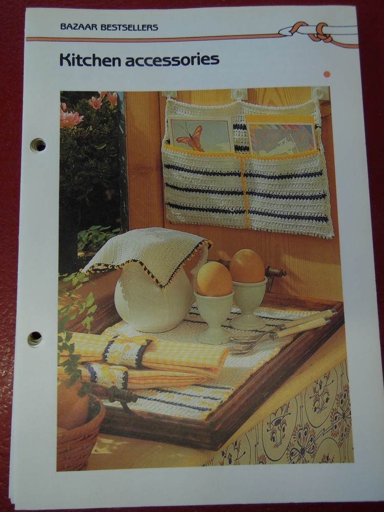 Kitchen Accessories crochet PATTERN INSTRUCTIONS FREE SHIPPING