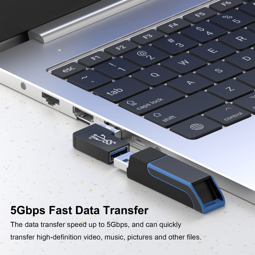 90 Degree USB 3.0 Adapter (4 Pack), Vertical Up and Down Angle, Horizontal Le...