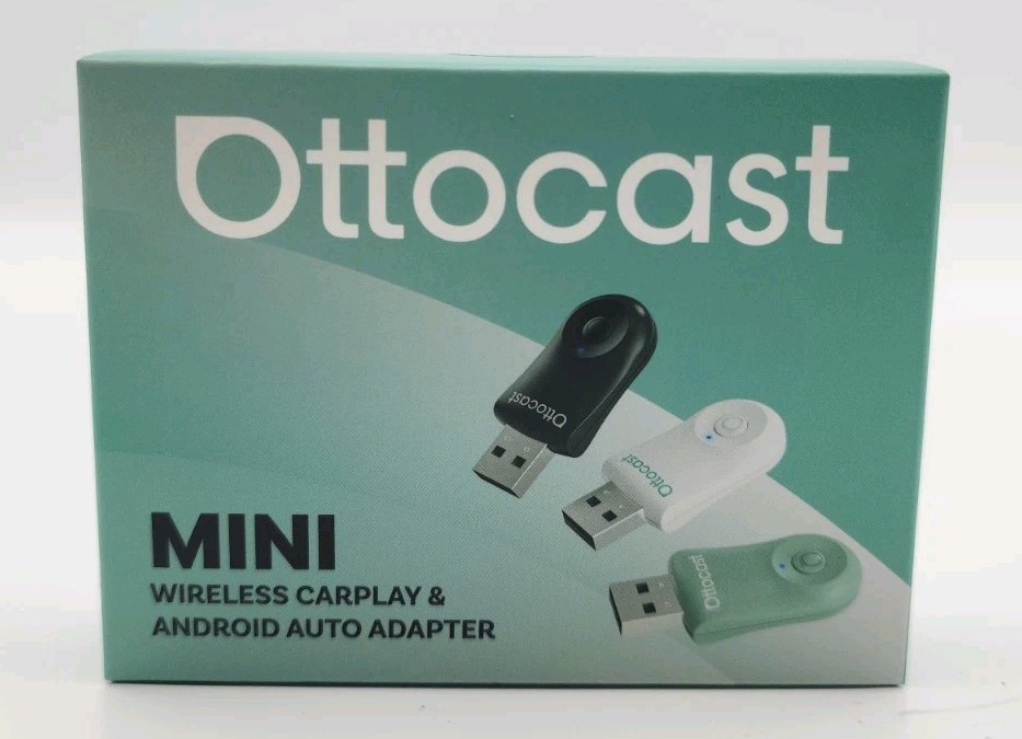 OTTOCAST Black Mini Wireless CarPlay & Android Auto Adapter CA505-T
